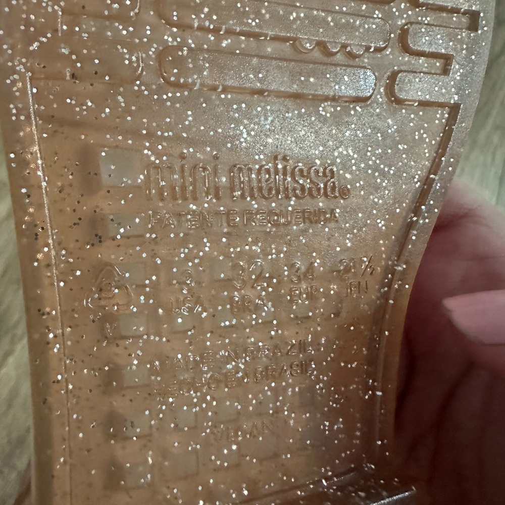 Mini Melissa beige jelly flats size 3 - Picture 2 of 6